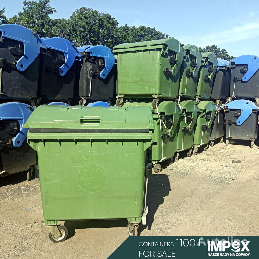 Garbage containers | 1100 L | Green contenedor de basura