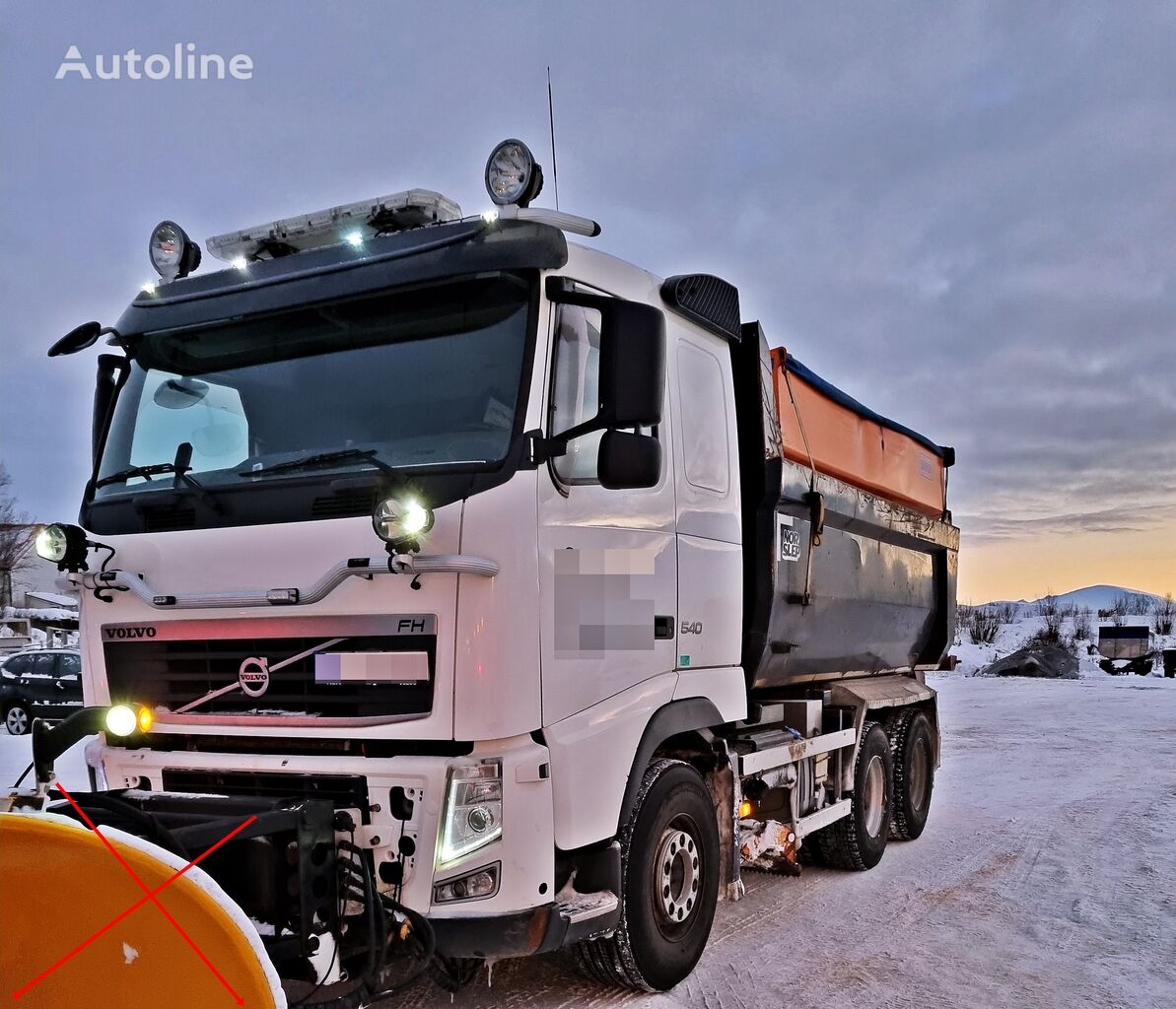 Volvo FH13 540 *6x4 *RETARDER *SNOW CUTTER *PLOW PLATE ATTACHMENTS volquete